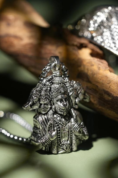 5-Mukhi Hanuman Kada with 5-Munjai Hanumna Pendant with Chain